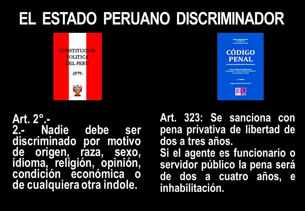 Gobierno Peruano difunde publicidad discriminatoria.