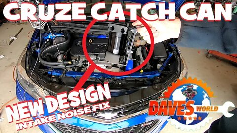 CRUZE intake noise and catch can install. Dave's World Project CRUZE MISSILE