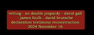 vetting - no double jeopardy, declaration testimony, reconstruction 16 November 2024 mop and bucket