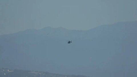 Helicopter Flying Over South Spanish Coast