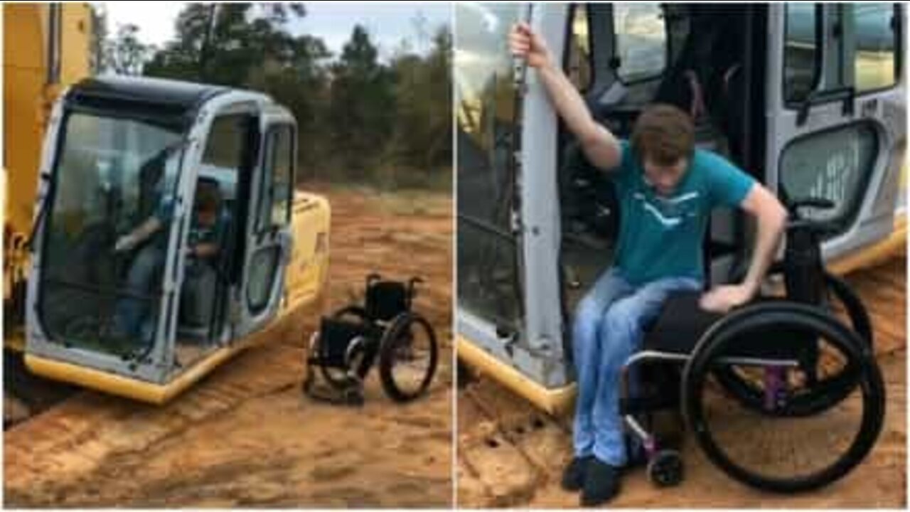 Nothing stops this young paraplegic from doing what he wants!