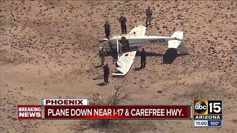 Plane crashes near I-17 and Carefree Highway