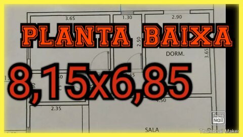 planta baixa 8,15x6,85