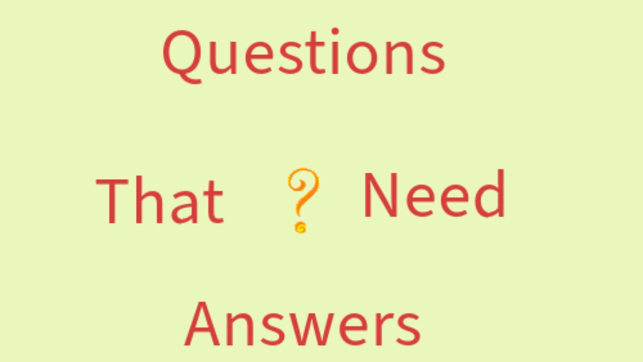 Questions That Need Answers official episode 1