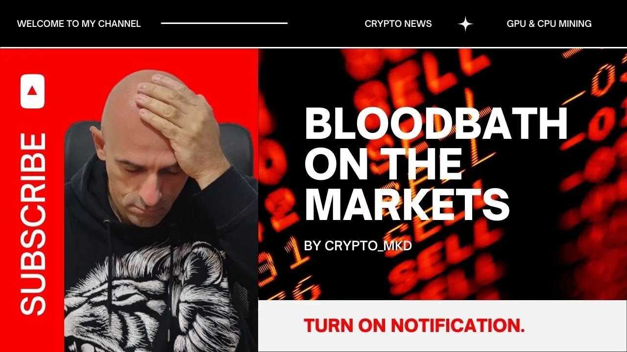 BLOODBATH on the Markets? Is Crypto DEAD #crypto #bitcoin