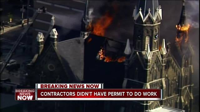 Contractos didn't have a permit to do work on Trinity Lutheran before the fire