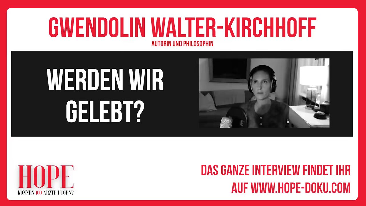 16.9.24ππ©πͺπ¦πΉπ¨ππͺπΊβοΈπInterview mit Gwendolin Walter-Kirchhoff β Werden wir gelebt