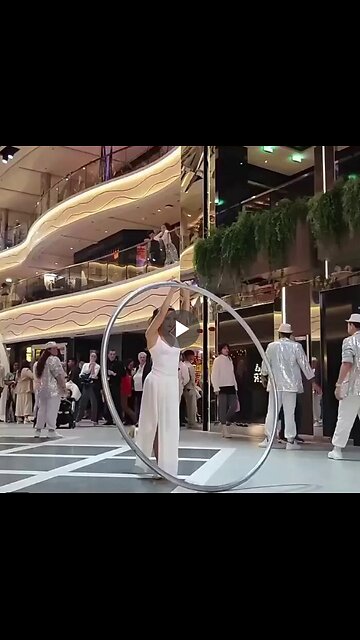 Great! It's like she's defying gravity ...