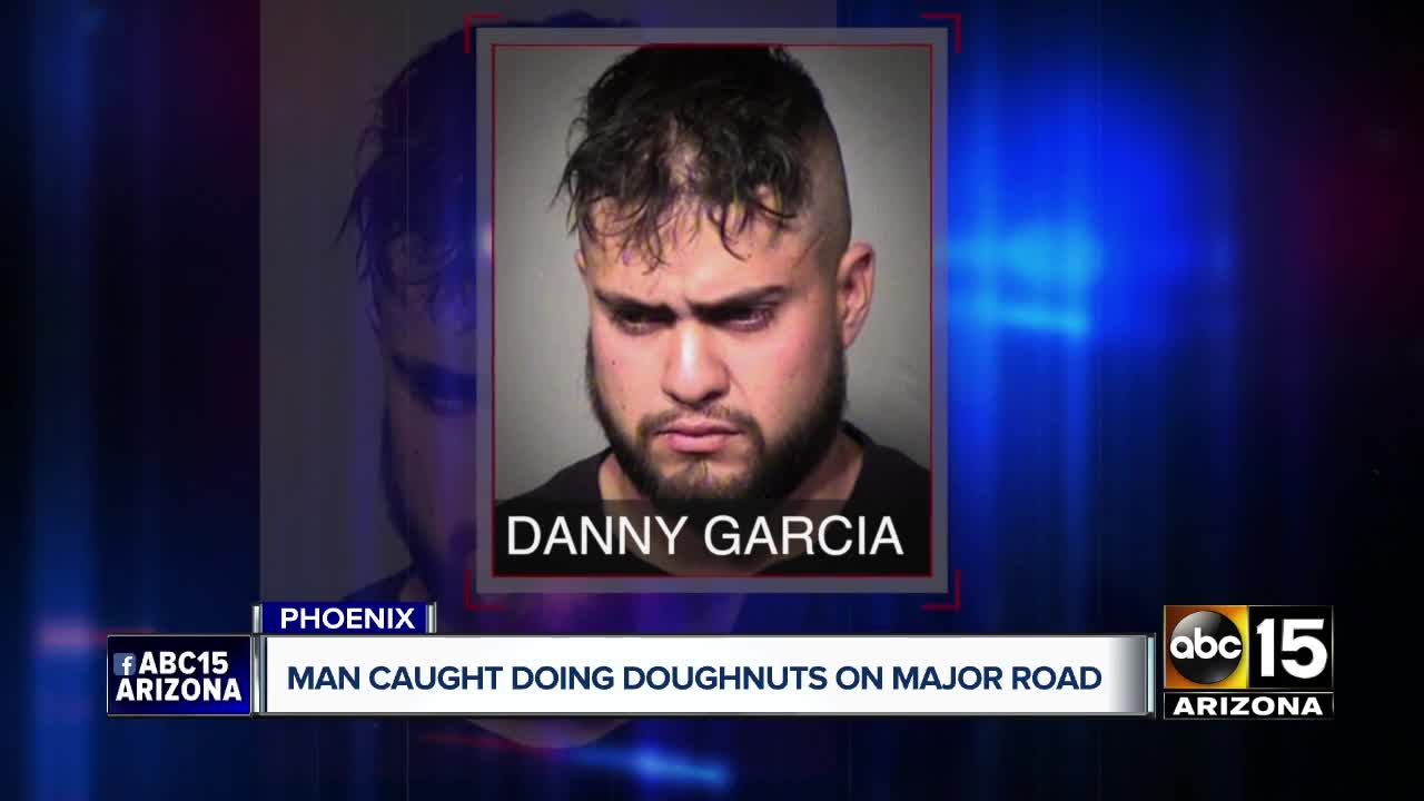 Man caught doing doughnuts on major Phoenix road