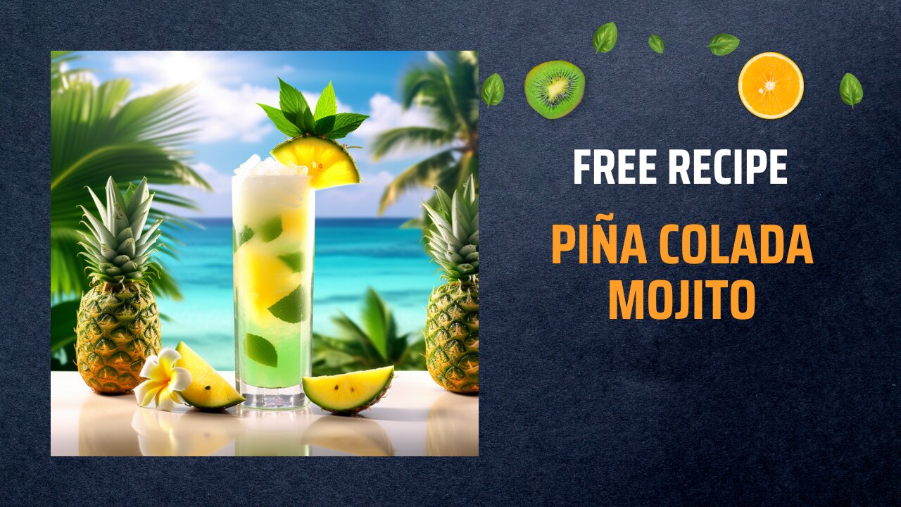 Free Piña Colada Mojito Recipe🍍🌿+Healing Frequency🎵