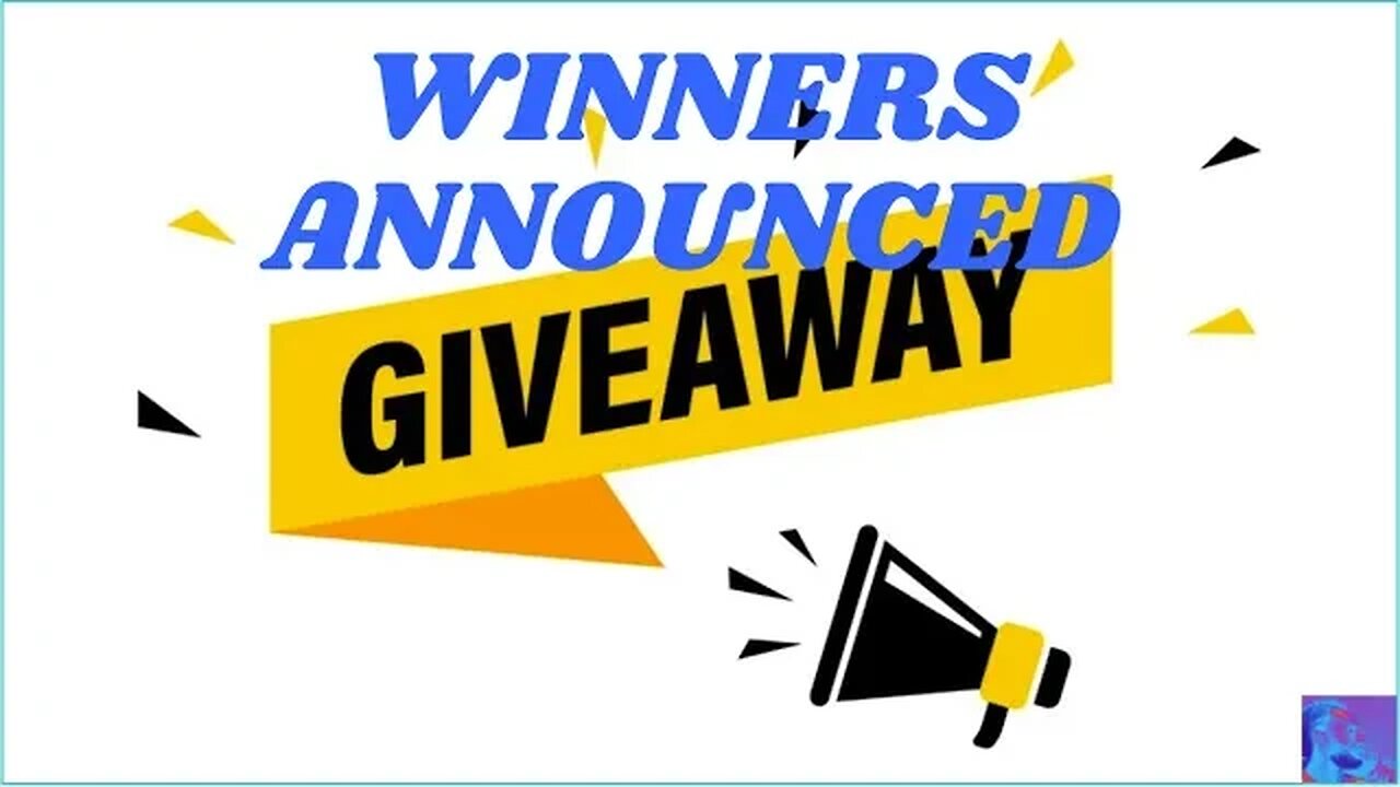 GIVEAWAY WINNERS ANNOUNCED