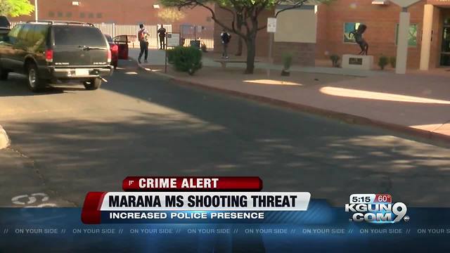 Police increase presence at Marana Middle School in response to threat