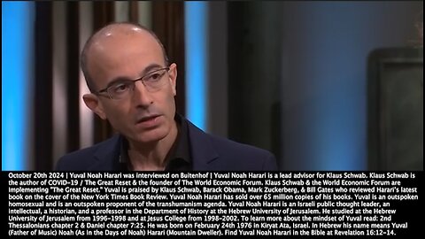 Yuval Noah Harari | "For the First Time In Human History It Is Now Becoming Feasible to Create a Total Surveillance Regime. This Was a Dream of Many Dictators. Previously It Was Just Technically Impossible." - 10/20/2024