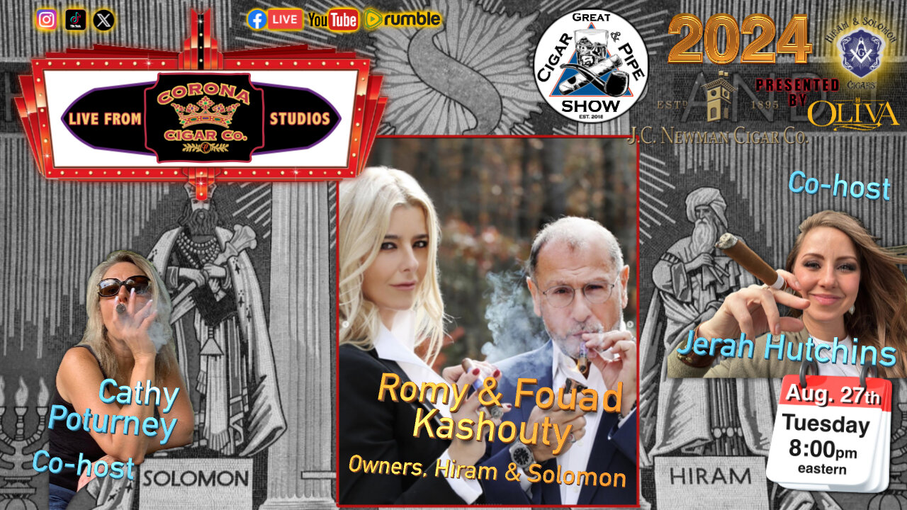 Special guests Owners of Hiram & Solomon Cigars, Romy and Fouad Kashouty