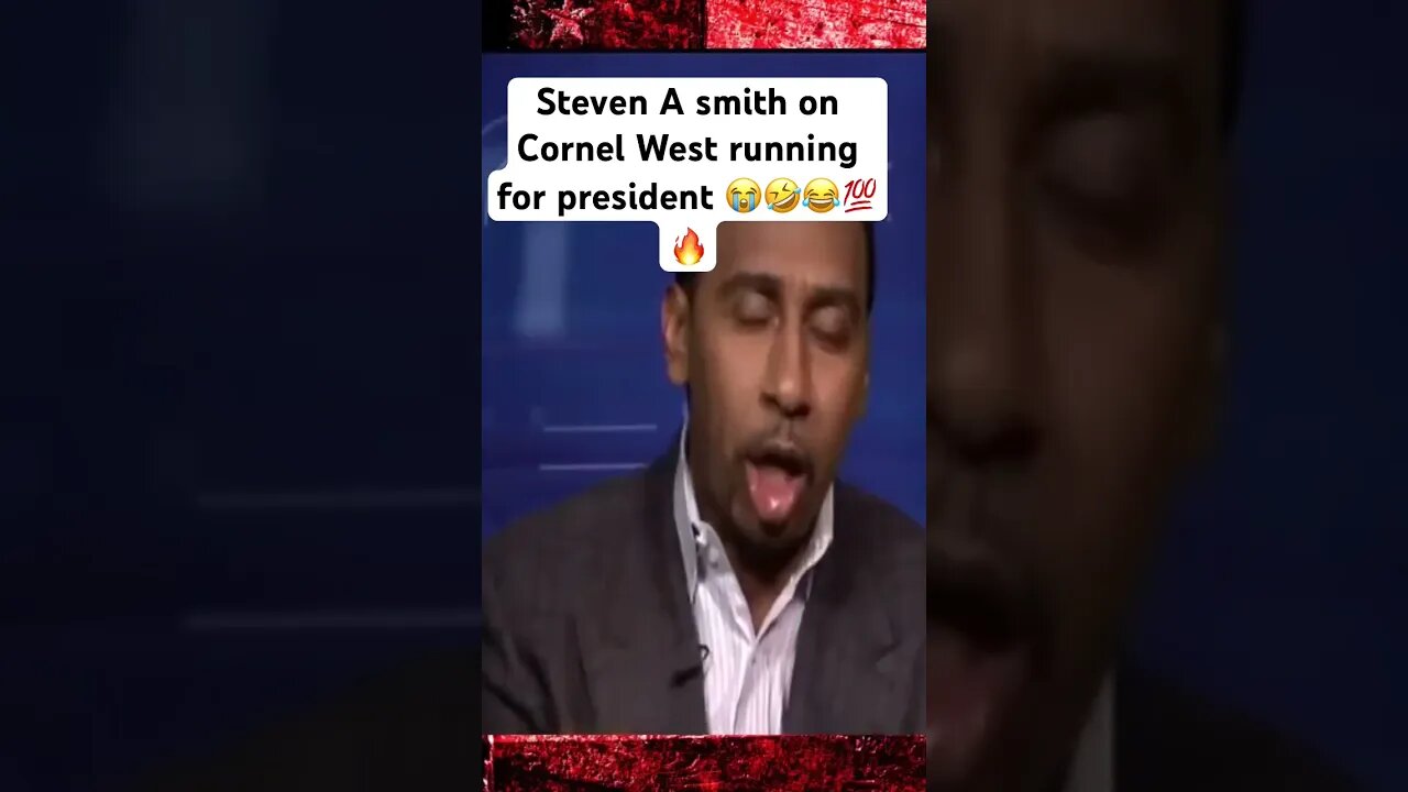 Steven A Smith on Cornel west running for president 💯🔥😂 #shorts #shortvideo