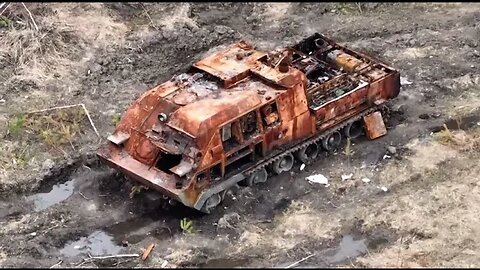 Destroyed Russian commander tank