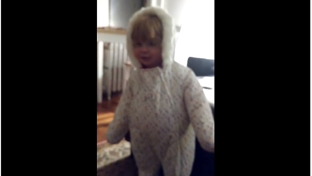 Baby girl's snowsuit dance has surprise ending