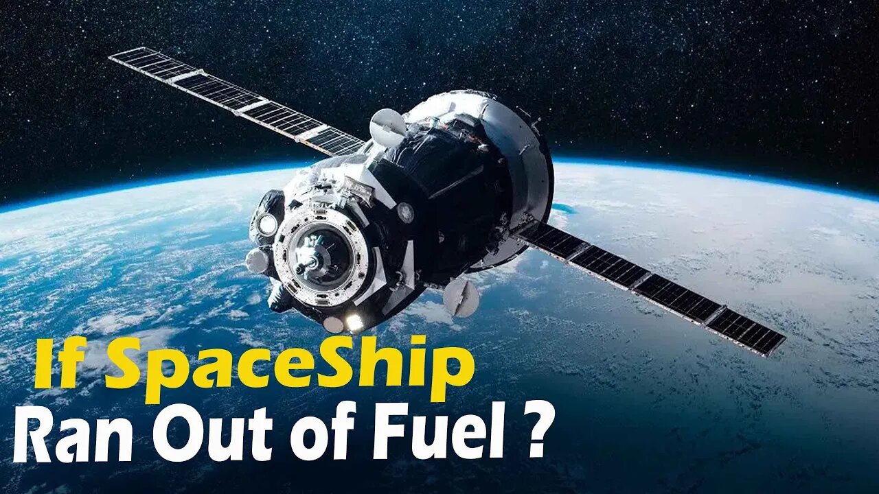 What could a space ship do if it stopped because it ran out of fuel