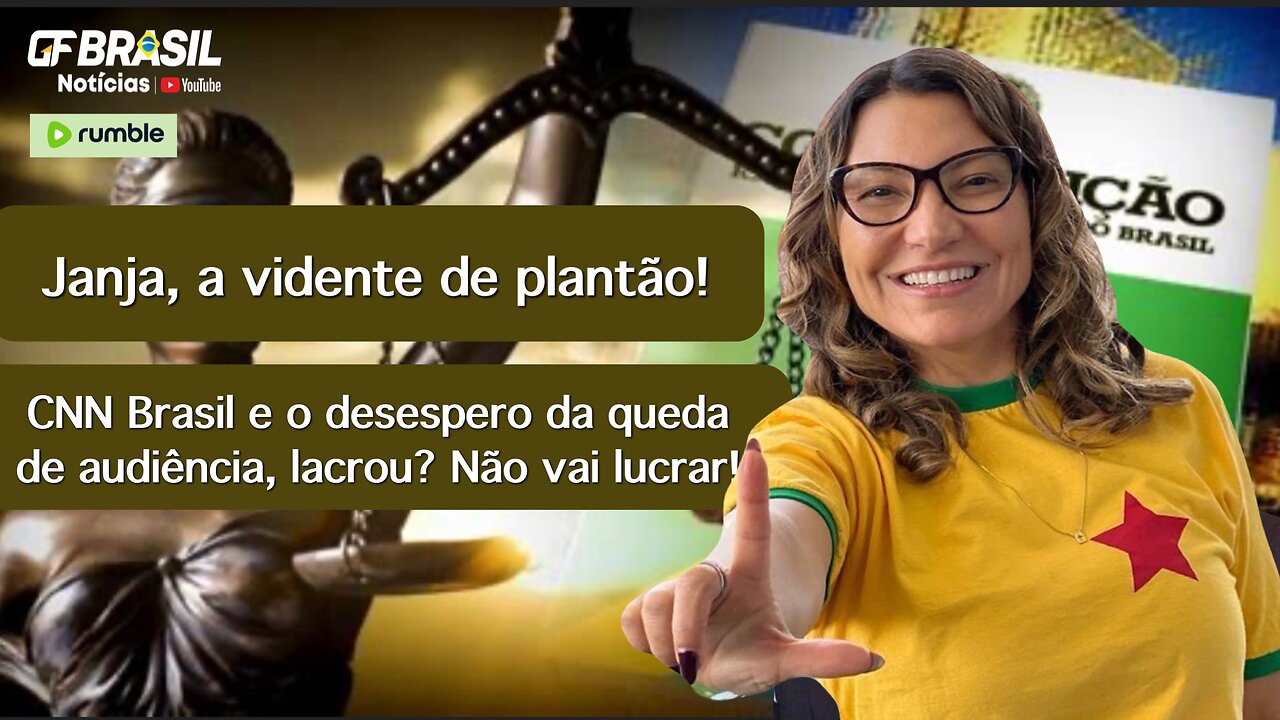 Janja, a vidente de plantão. CNN Brasil e o desespero da queda de audiência, lacrou? Não vai lucrar!