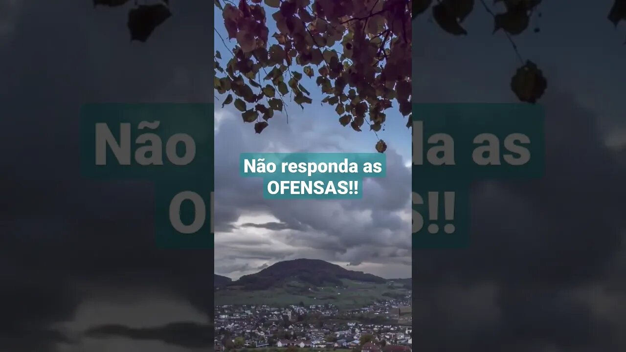 não responda as ofensas.#deusnocomando#deus#ofensas