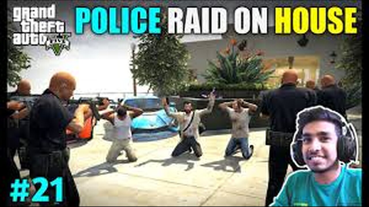 POLICE RAID ON MICHAEL'S NEW HOUSE - GTA V GAMEPLAY #21