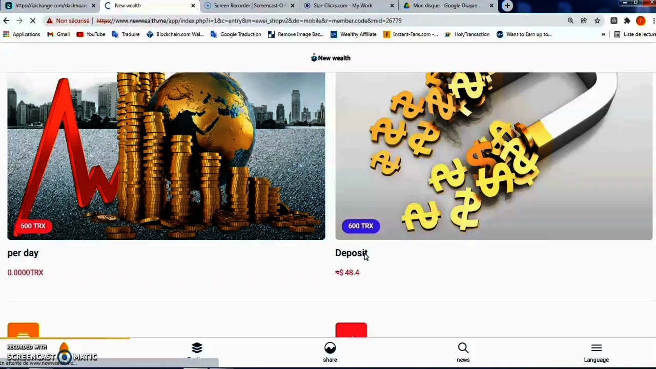 Comment gagner de l'argent avec new wealth et izichange crypto tron par mobile money