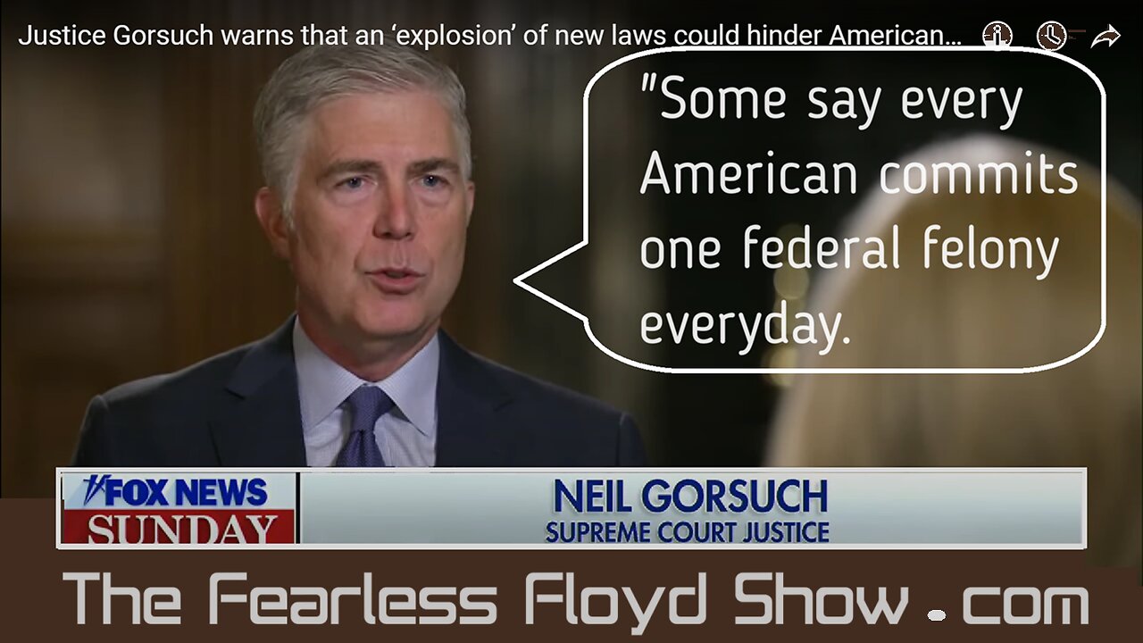 DID YOU COMMIT ONE FEDERAL FELONY TODAY? Justice Gorsuch thinks so . . .