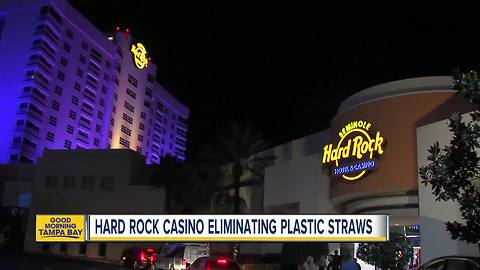 Seminole Hard Rock eliminating plastic straws