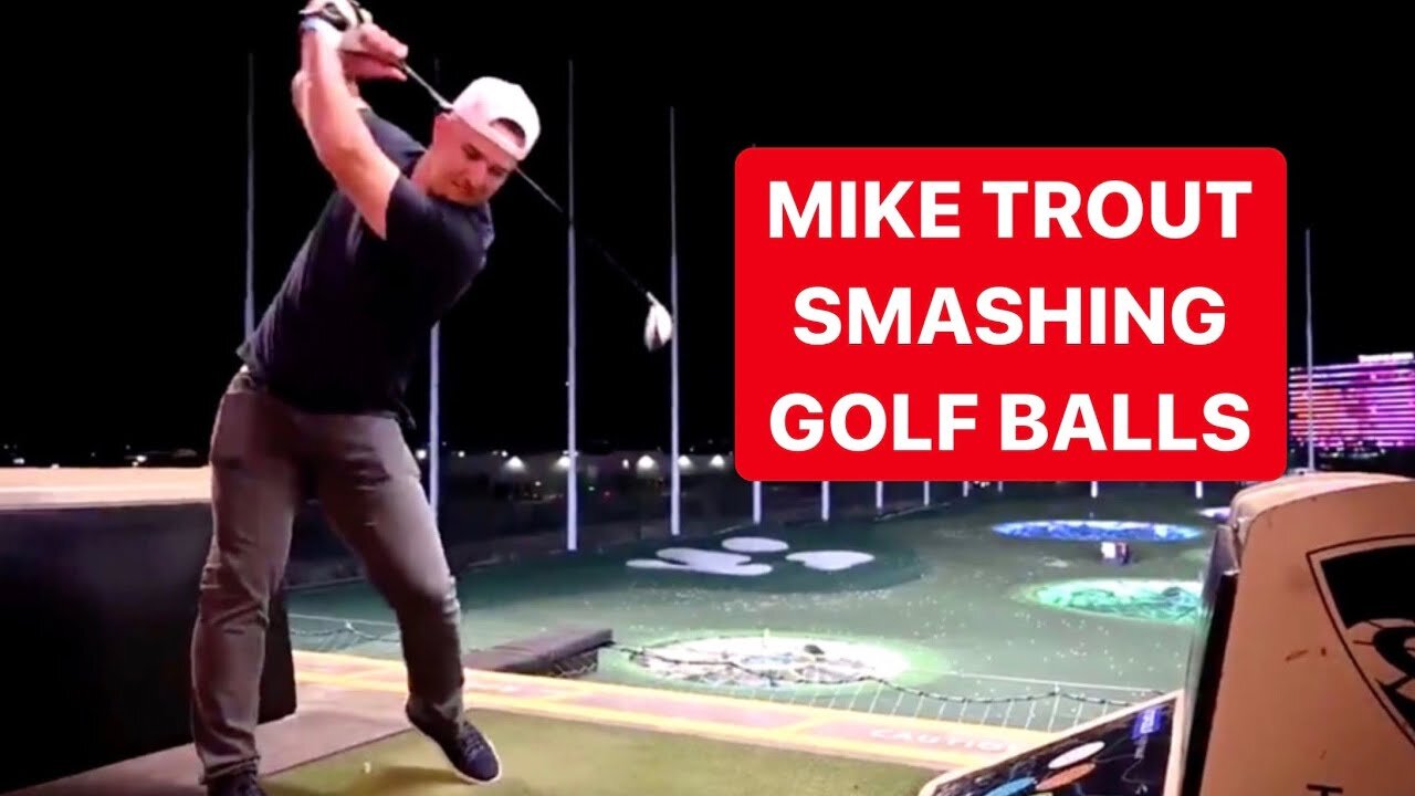 MIKE TROUT DESTROYS GOLF BALLS ( Will this hurt his baseball swing?)