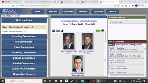 03 10 22 MO HB 2118 Now In Rules Administrative Oversight Committee
