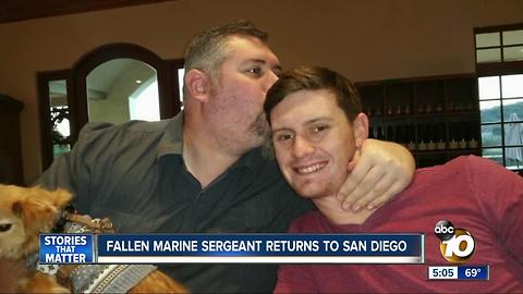 Fallen Marine Sergeant returns to San Diego