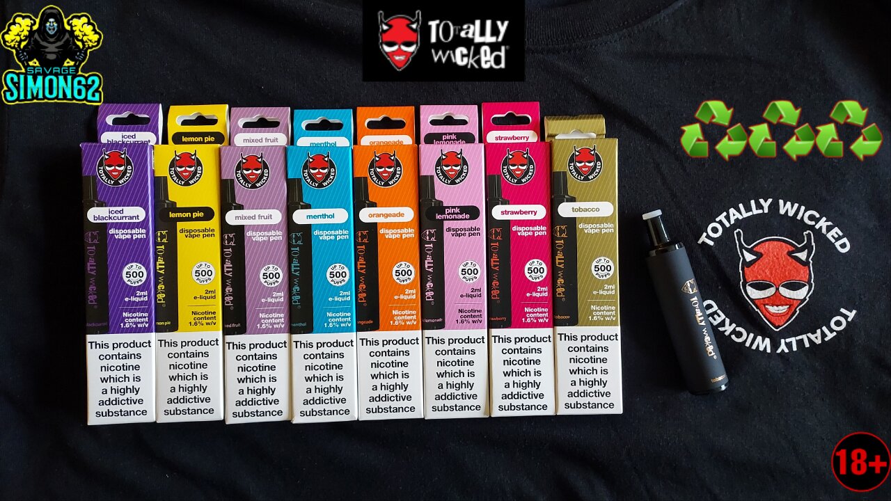 TOTALLY WICKED DISPOSABLE VAPE PEN REVIEW 🔞♻️ #totallywicked #disposablevapepen #recycle #vape