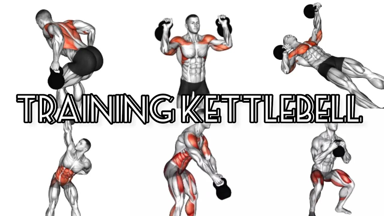 Training kettlebell:Back/shoulders/chest/abs/leg