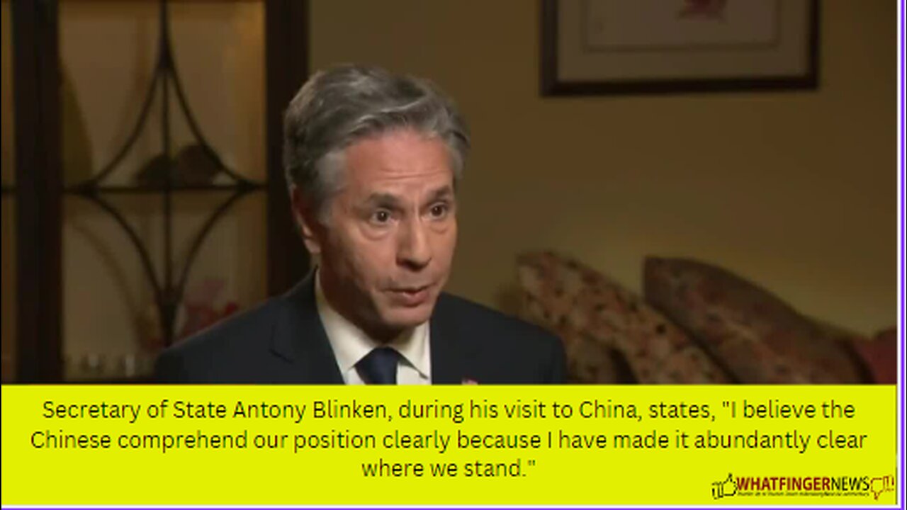 Secretary of State Antony Blinken, during his visit to China