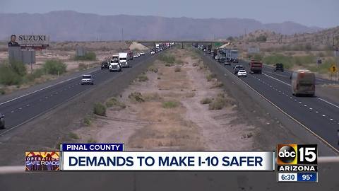 County officials call on ADOT to make I-10 safer