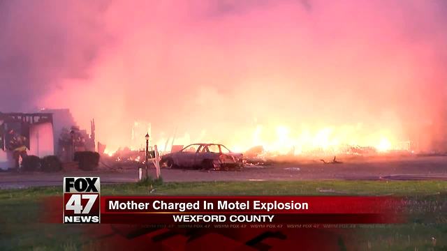 Women hurt in motel blast faces drug, child abuse charges