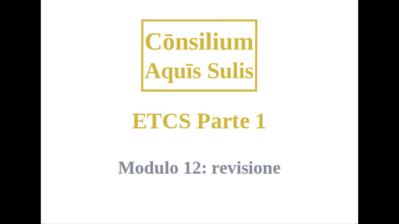 ETCS Parte 1 Modulo 12 (Italiano)