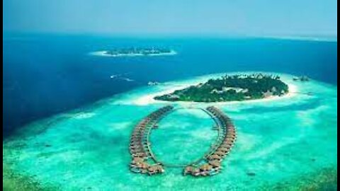 Drone flying over Maldives, Maldives, Relaxation music