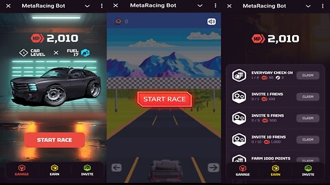 Meta Racing | Race With Friends And Farm Points | New Telegram Airdrop Mining Bot