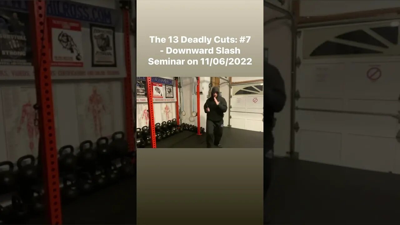 The 13 Deadly Cuts: Cut #7, the Downward Slash. Seminar 11/06/22 @Master Phil