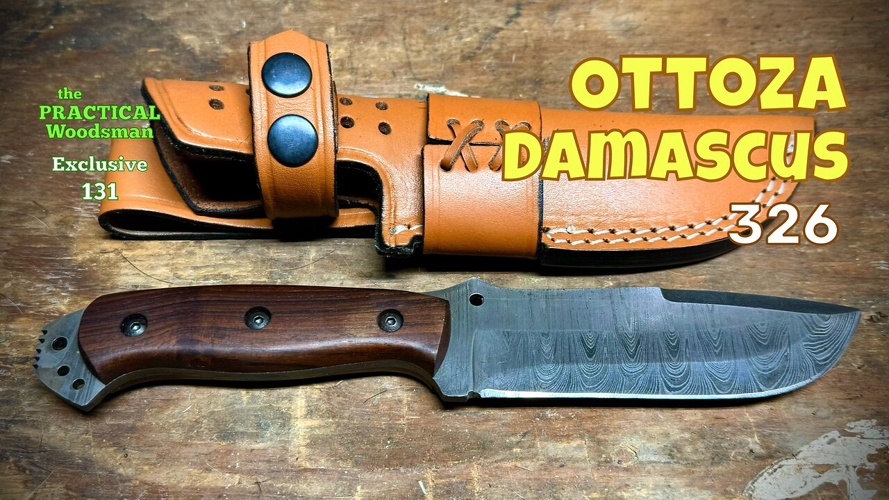 Exclusive 131: Ottoza Damascus Hunting Camping Knife 326