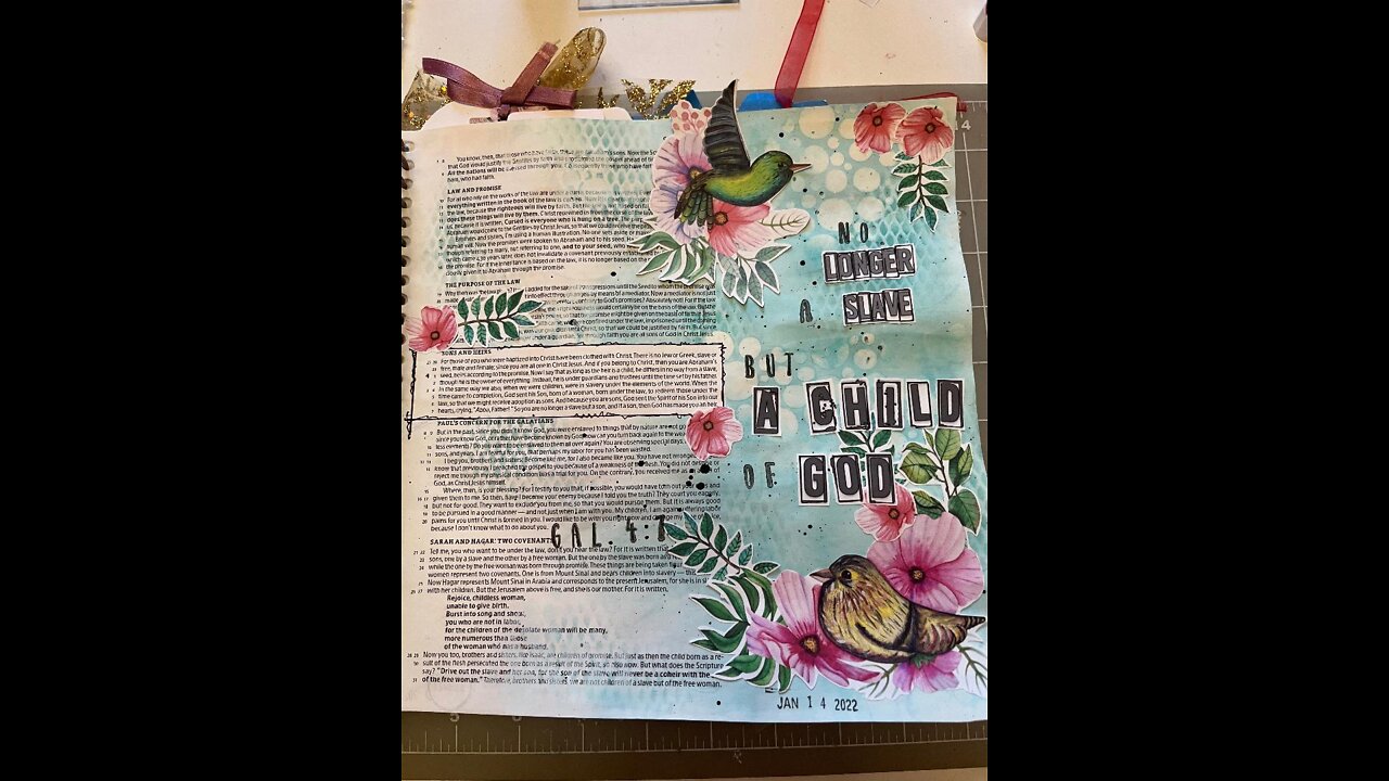 Let's Bible Journal Galatians 4 (from Lovely Lavender Wishes)