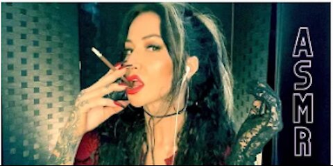 SMOKING LUCKY STRIKE CIGARETTES LONG NAILS & HAIR SOUNDS) ASMR