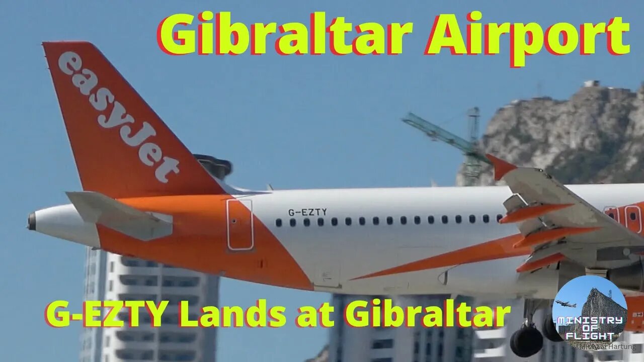 G-EZTY Landing over the Beach at Gibraltar