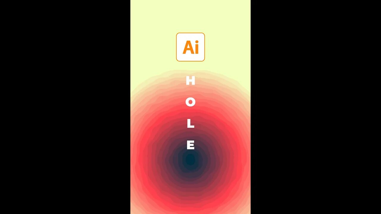 Abstract Hole Background Adobe Illustrator Tutorial #Shorts