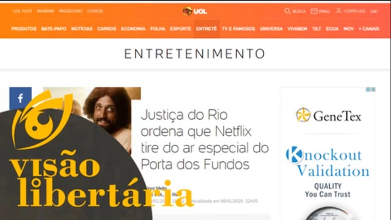 Justiça ordena retirada do especial do Porta dos Fundos do ar | Visão Libertária - 09/01/20 ANCAPSU