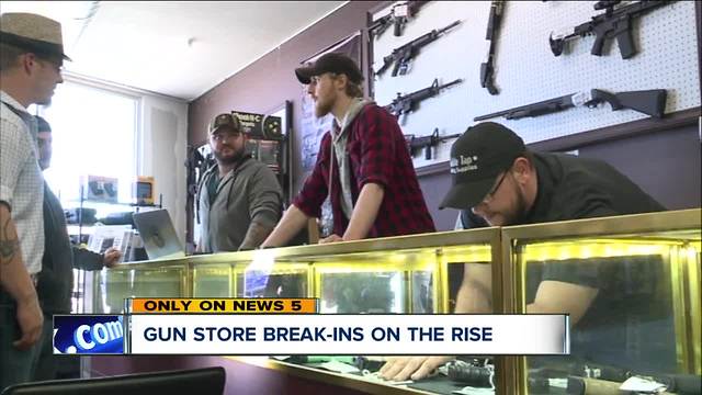 Gun store break-ins, number of stolen firearms on the rise both locally and nationally