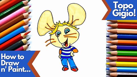 How to draw and paint Topo Gigio