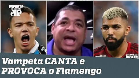 Vai ser eliminado? Vampeta CANTA e PROVOCA o Flamengo após 1 a 1 com o Grêmio!