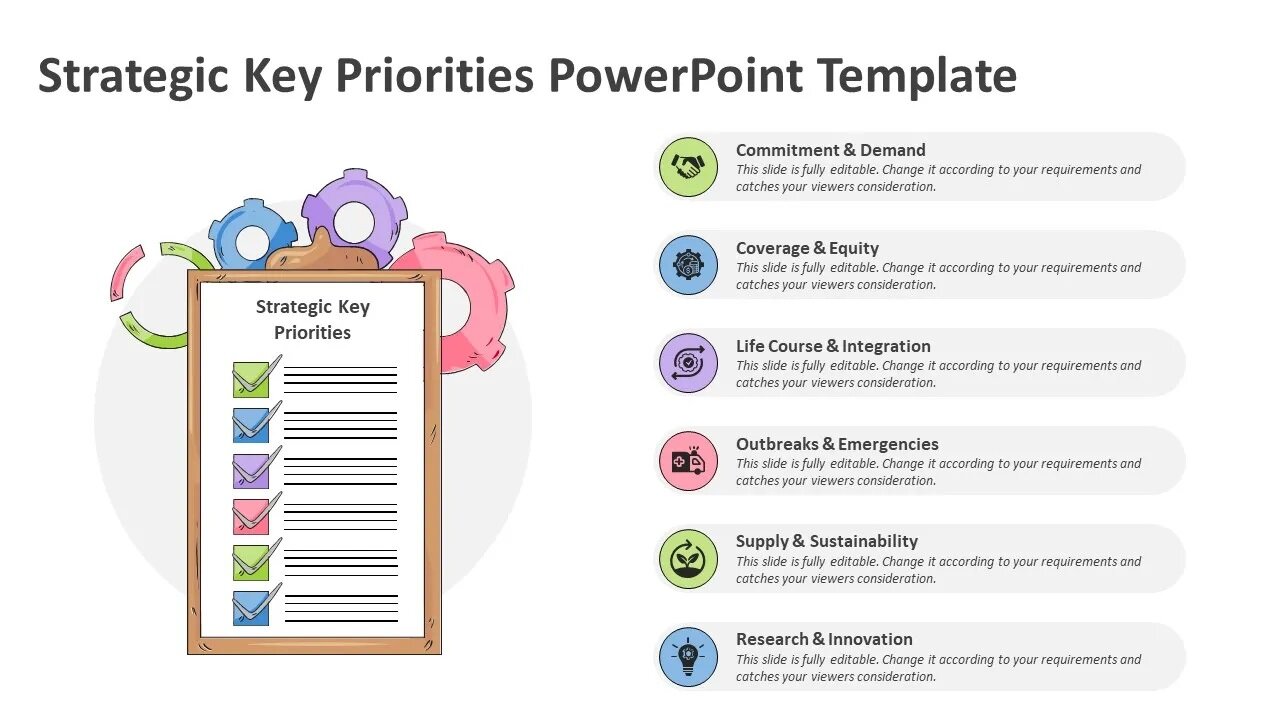 Strategic Key Priorities PowerPoint Template